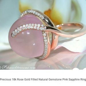 Sz 8 18kt RGF Pink Sapphire ring